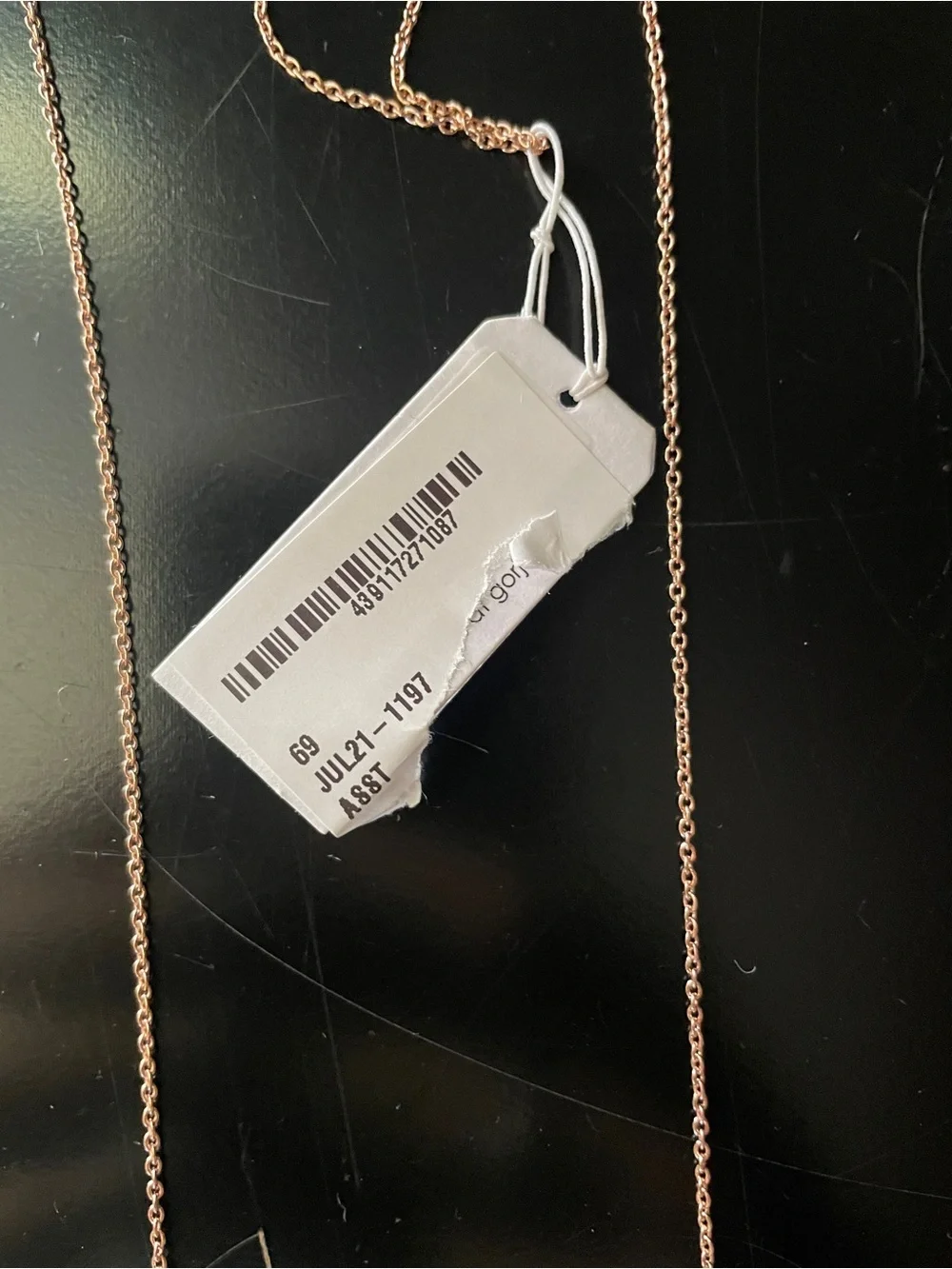 NWT Gorjana Rose Gold Beaded Lariat Necklace - Picture 2 of 5